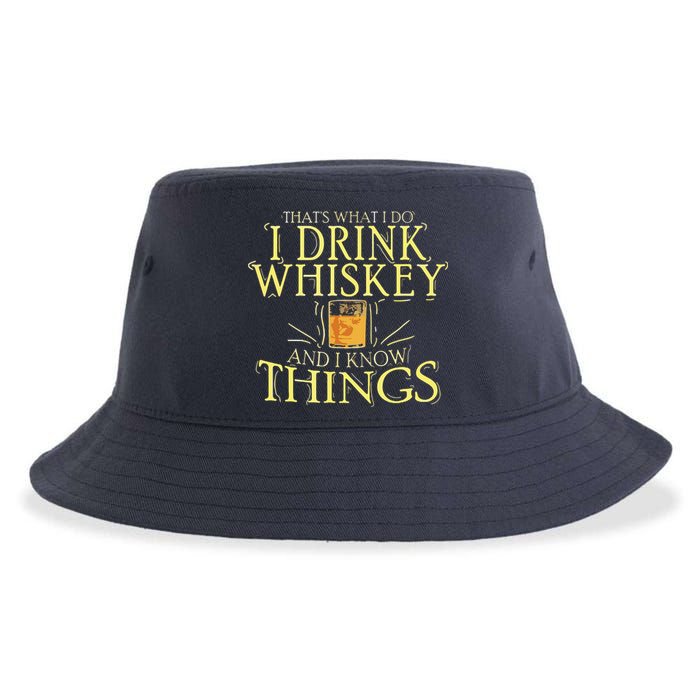 That Was I Do I Drink Whiskey And I Know Things Sustainable Bucket Hat