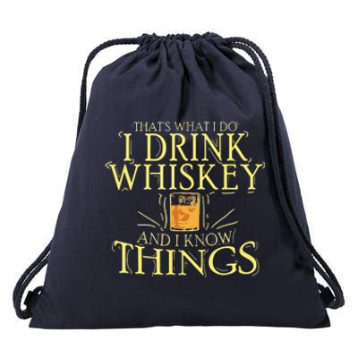 That Was I Do I Drink Whiskey And I Know Things Drawstring Bag