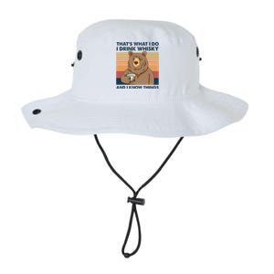 Thats What I Do I Drink Whiskey And I Know Things Bear Tee Legacy Cool Fit Booney Bucket Hat