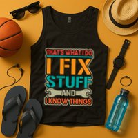 That's What I Do I Fix Stuff And I Know Things Tank Top