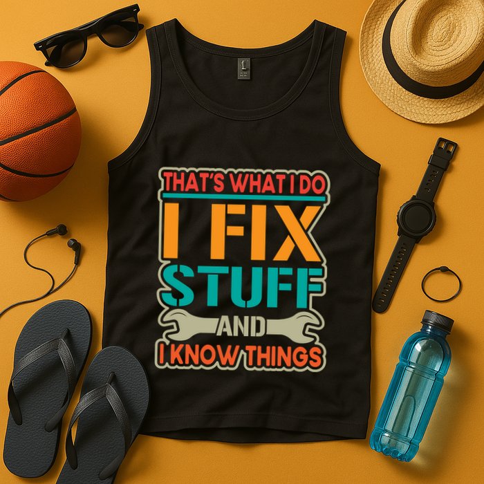 That's What I Do I Fix Stuff And I Know Things Tank Top