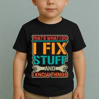 That's What I Do I Fix Stuff And I Know Things Toddler T-Shirt