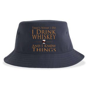 Thats What I Do I Drink Whiskey And I Know Things Sustainable Bucket Hat