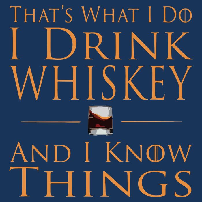 Thats What I Do I Drink Whiskey And I Know Things Drawstring Bag