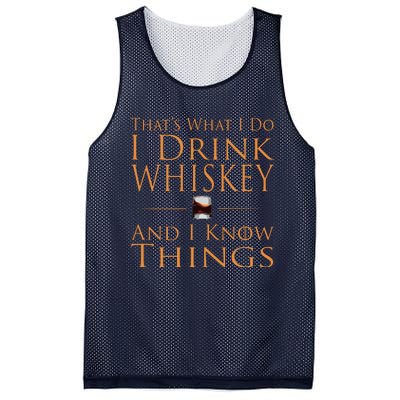 Thats What I Do I Drink Whiskey And I Know Things Mesh Reversible Basketball Jersey Tank