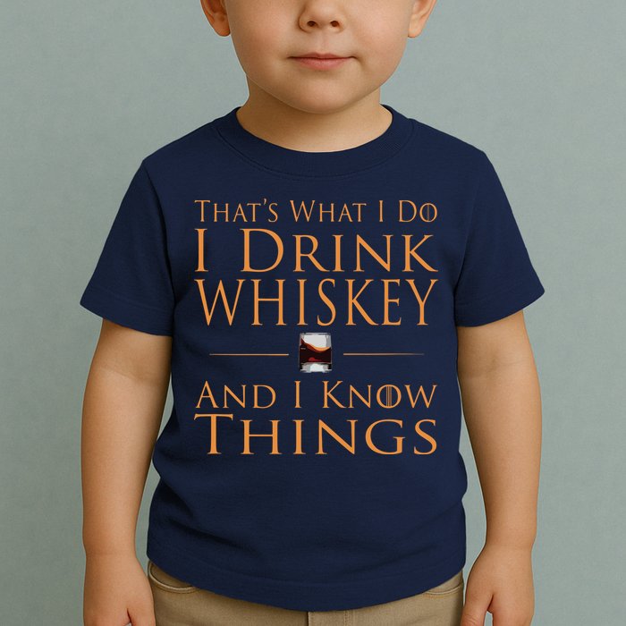 Thats What I Do I Drink Whiskey And I Know Things Toddler T-Shirt