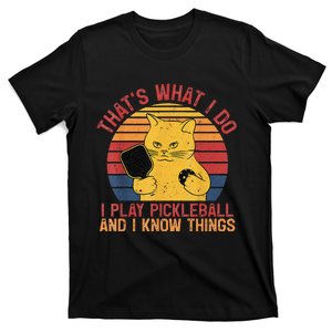 That's What I Do Cat Lovers Paddleball Player T-Shirt