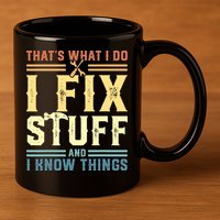 That's What I Do I Fix Stuff And I Know Things 11oz C Handle Ceramic Mug