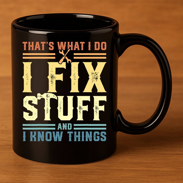 That's What I Do I Fix Stuff And I Know Things 11oz C Handle Ceramic Mug