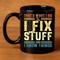 That's What I Do I Fix Stuff And I Know Things 11oz C Handle Ceramic Mug