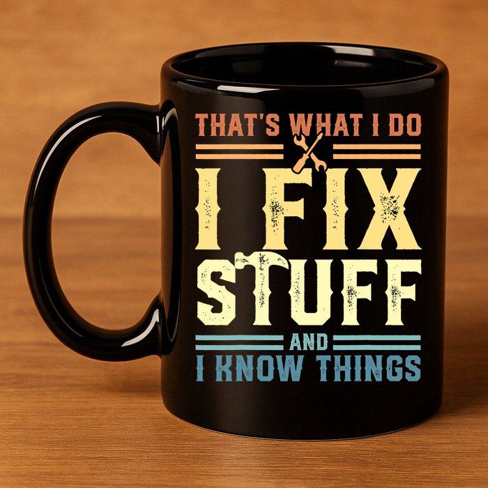 That's What I Do I Fix Stuff And I Know Things 11oz C Handle Ceramic Mug