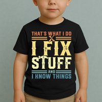 That's What I Do I Fix Stuff And I Know Things Toddler T-Shirt