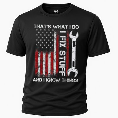 ThatS What I Do I Fix Stuff And I Know Things 4th Of July Cooling Performance Crew T-Shirt
