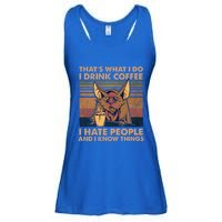 That's What I Do I Coffee I Hate People I Know Things Gift Ladies Essential Flowy Tank