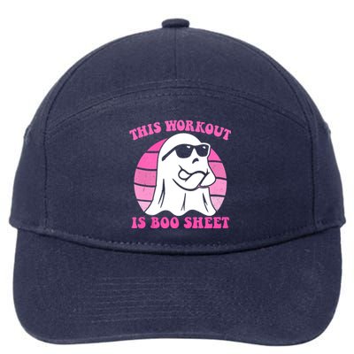 This Workout Is Boo Sheet Halloween Gym Ghost Groovy Pink 7-Panel Snapback Hat