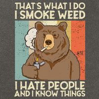 Thats What I Do I Smoke Weed I Hate People And I Know 420 Cotton Canvas Backpack