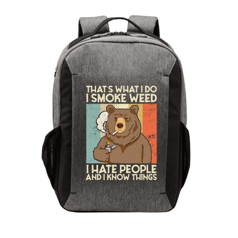Thats What I Do I Smoke Weed I Hate People And I Know 420 Vector Backpack