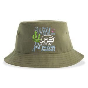 This World Is Not My Home IM Only Passing Camping Camper Gift Sustainable Bucket Hat