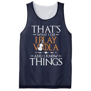 That's What I Do I Play Viola And I Know Things - Violist Mesh Reversible Basketball Jersey Tank