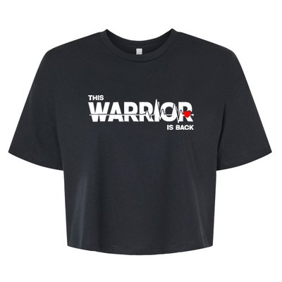 This Warrior Is Back Open Heart Surgery Recoverys Wo Bella+Canvas Jersey Crop Tee