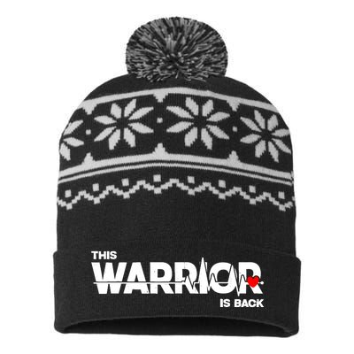 This Warrior Is Back Open Heart Surgery Recoverys Wo USA-Made Snowflake Beanie