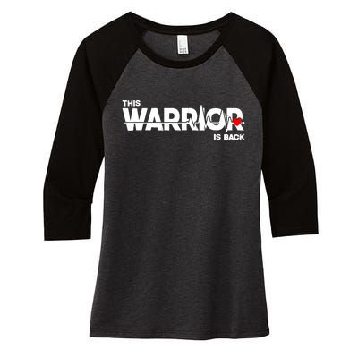 This Warrior Is Back Open Heart Surgery Recoverys Wo Women's Tri-Blend 3/4-Sleeve Raglan Shirt