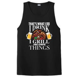 That's What I Do I I Grill And Know Things Funny Gift PosiCharge Competitor Tank