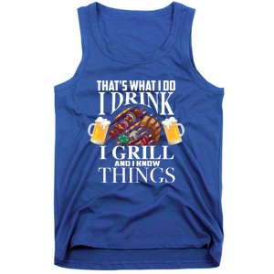 That's What I Do I I Grill And Know Things Funny Gift Tank Top