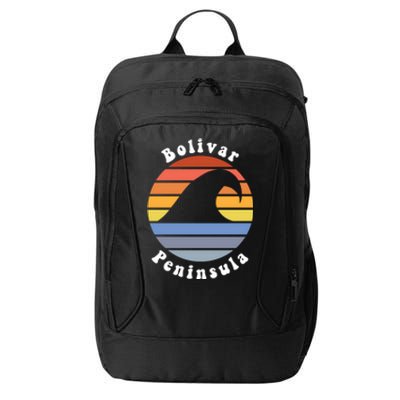 Tx Wave In Bolivar Peninsula Texas Beach Vacation Souvenir Funny Gift City Backpack