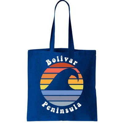 Tx Wave In Bolivar Peninsula Texas Beach Vacation Souvenir Funny Gift Tote Bag