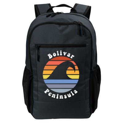 Tx Wave In Bolivar Peninsula Texas Beach Vacation Souvenir Funny Gift Daily Commute Backpack