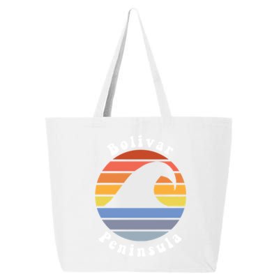 Tx Wave In Bolivar Peninsula Texas Beach Vacation Souvenir Funny Gift 25L Jumbo Tote