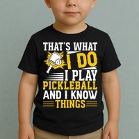 That's What I Do I Play Pickleball And I Know Things Toddler T-Shirt