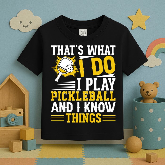 That's What I Do I Play Pickleball And I Know Things Toddler T-Shirt