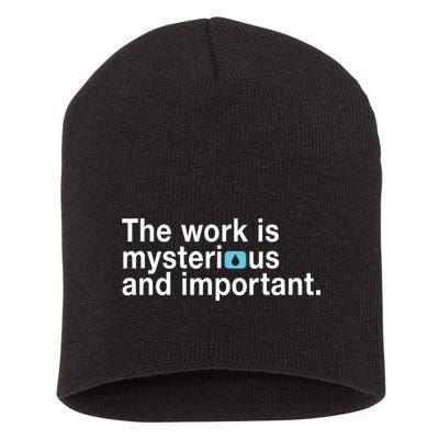 The Work Is Mysterious And Important Short Acrylic Beanie