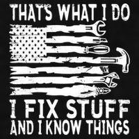 That's What I Do I Fix Stuff And I Know Things Funny Ladies PosiCharge Tri-Blend Wicking Tank