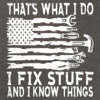 That's What I Do I Fix Stuff And I Know Things Funny Cotton Canvas Backpack