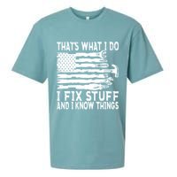 That's What I Do I Fix Stuff And I Know Things Funny Sueded Cloud Jersey T-Shirt