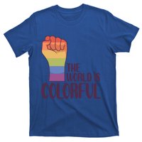 The World Is Colorful Gay Queer Couple Rainbow Lgbtq Pride Gift T-Shirt