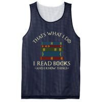 That's What I Do I Read Books And I Know Things Reading Mesh Reversible Basketball Jersey Tank