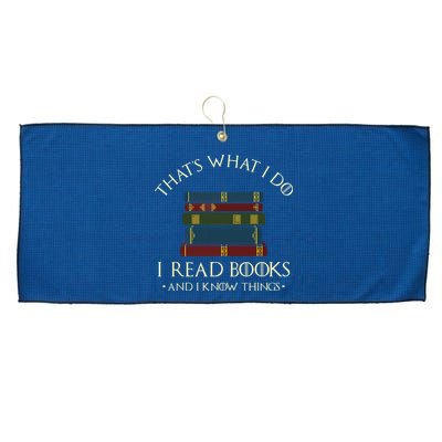 That's What I Do I Read Books And I Know Things Reading Large Microfiber Waffle Golf Towel