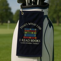 That's What I Do I Read Books And I Know Things Reading Golf Towel