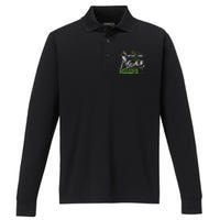 That's What I Do I Play Golf And I Know Things Humor Father's Day Gift For Dad Performance Long Sleeve Polo