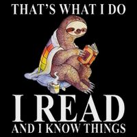 That's What I Do I Read And I Know Things Sloth Reading Book Hoodie