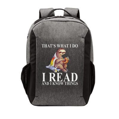 That's What I Do I Read And I Know Things Sloth Reading Book Vector Backpack