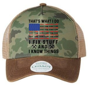 That's What I Do I Fix Stuff and I Know Things Mechanic  Legacy Tie Dye Trucker Hat