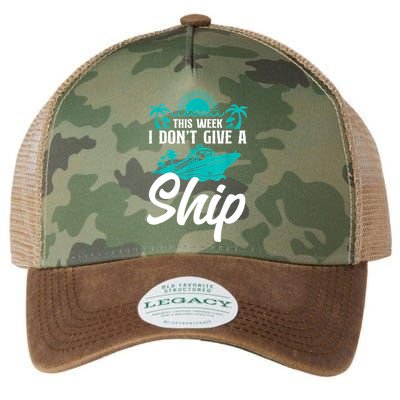 This Week I Don't Give A Ship Cruise Vacation Trip Matching Legacy Tie Dye Trucker Hat