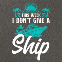 This Week I Don't Give A Ship Cruise Vacation Trip Matching Cotton Canvas Backpack