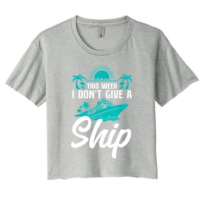 This Week I Don't Give A Ship Cruise Vacation Trip Matching Crop Top