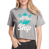 This Week I Don't Give A Ship Cruise Vacation Trip Matching Crop Top